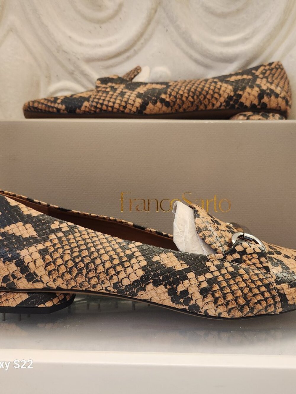 Franco Sarto "Anica" Snake print Loafers. NIB. Size 10
